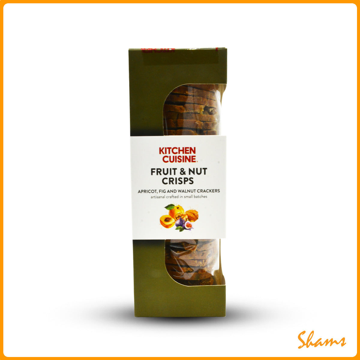 Kitchen Cuisine Fruit & Nut Crisps Apricot, Fig & Walnut Cracker 160g