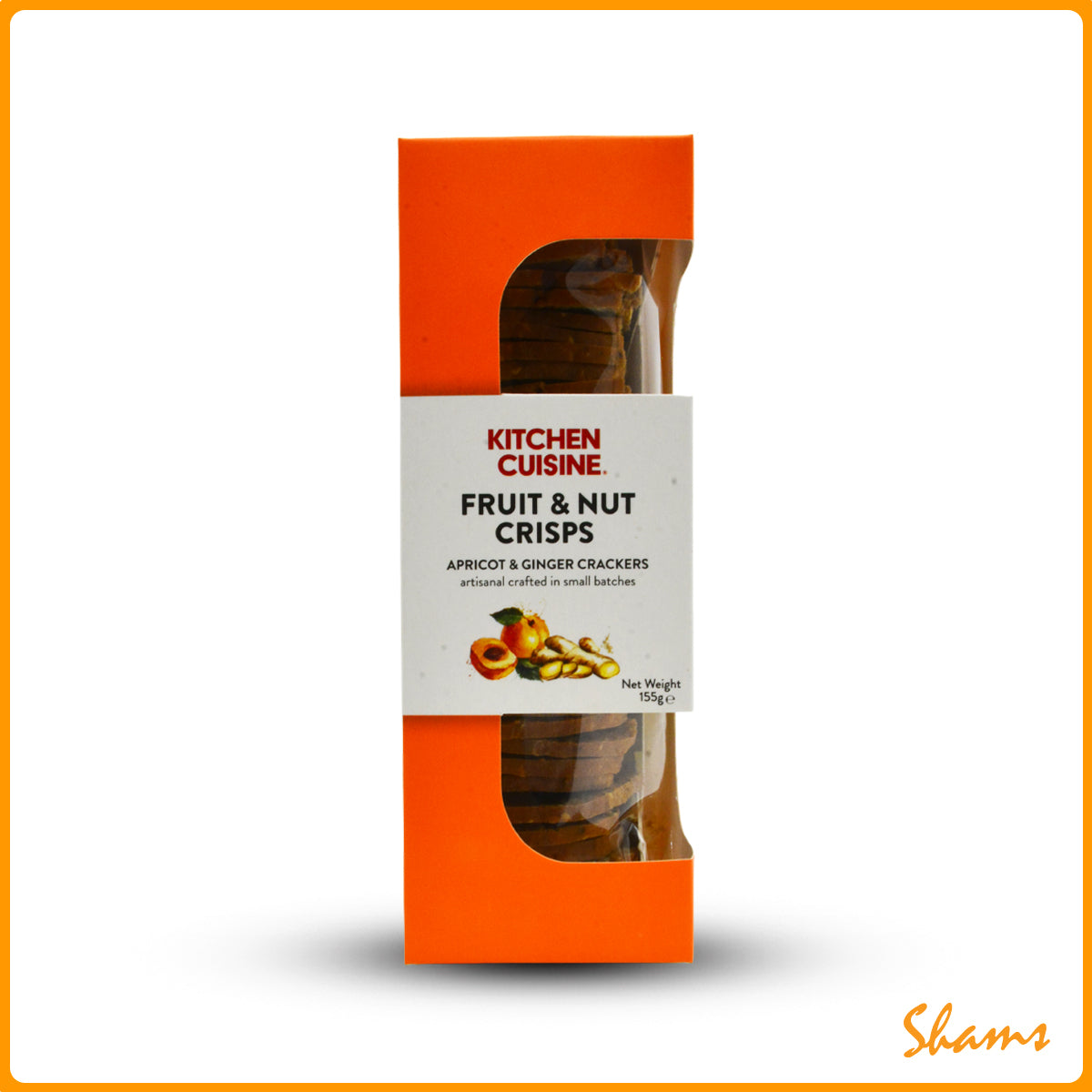 Kitchen Cuisine Fruit & Nut Crispsn Apricot & Ginger Cracker 155g