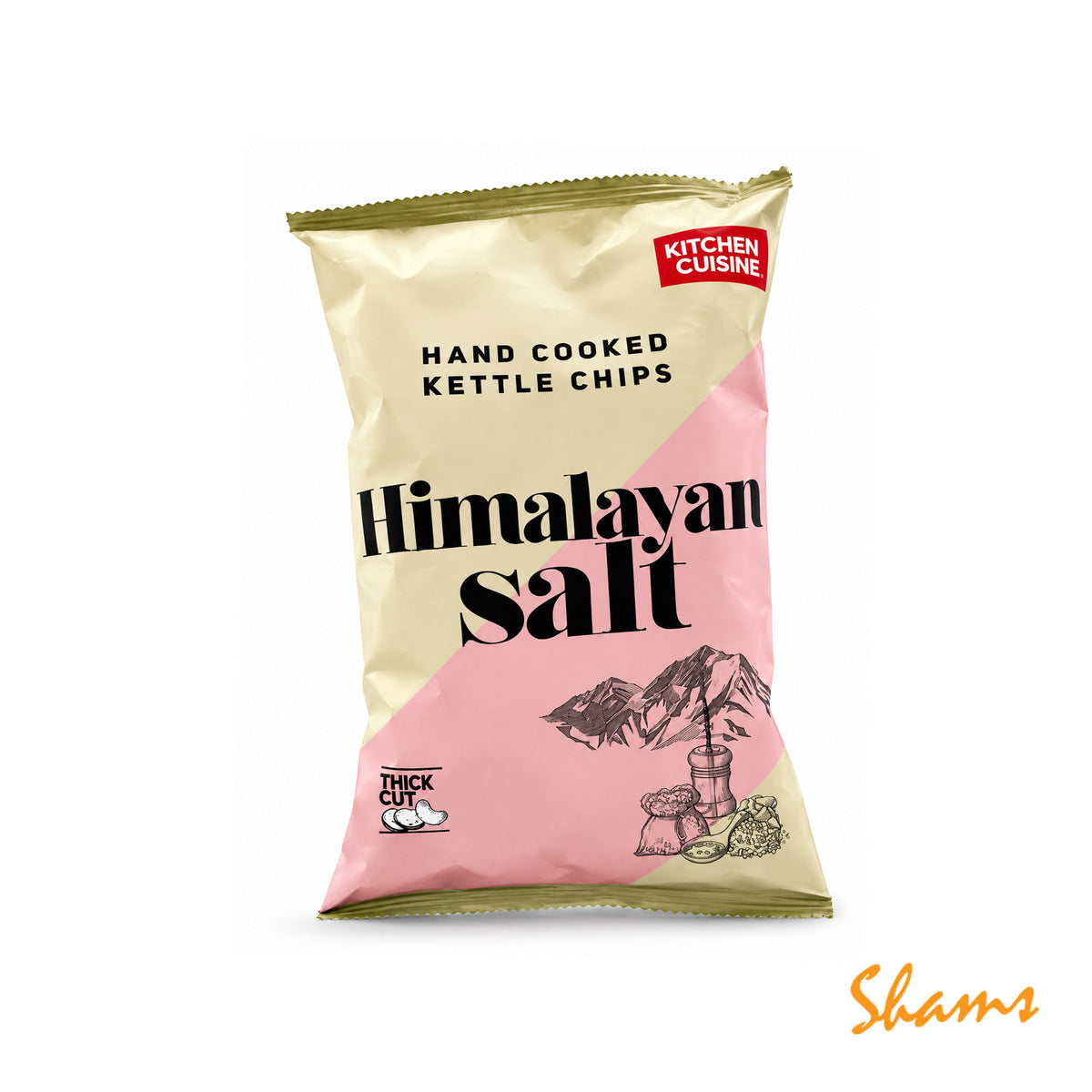 Kitchen Cuisine Hand Cooked Kettle Himalayan Slat Chips 42g