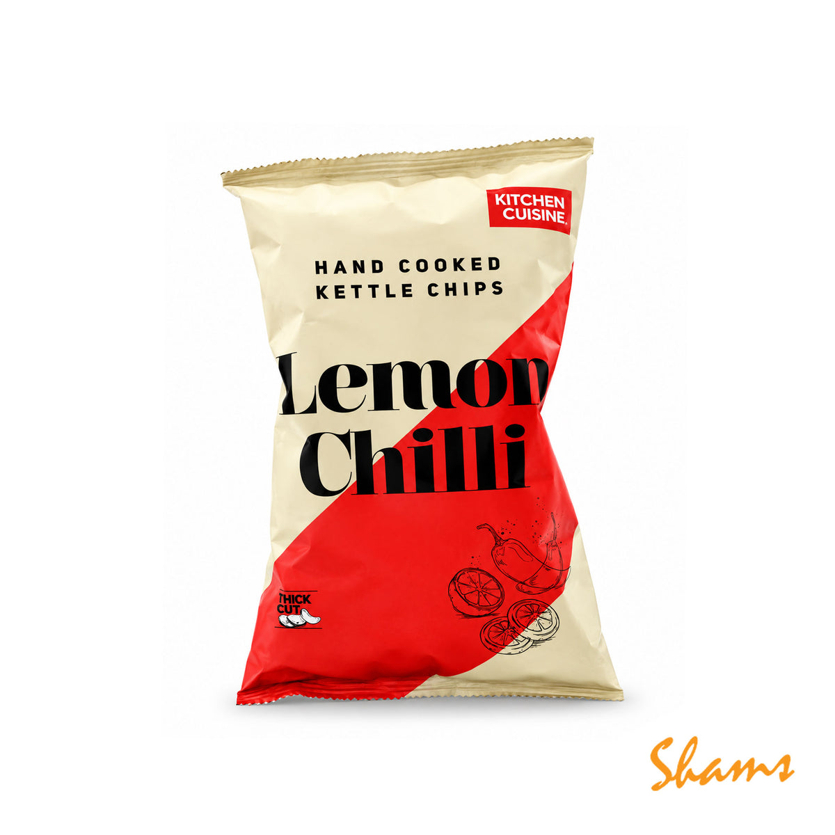 Kitchen Cuisine Hand Cooked Kettle Chips Lemon Chilli 42g