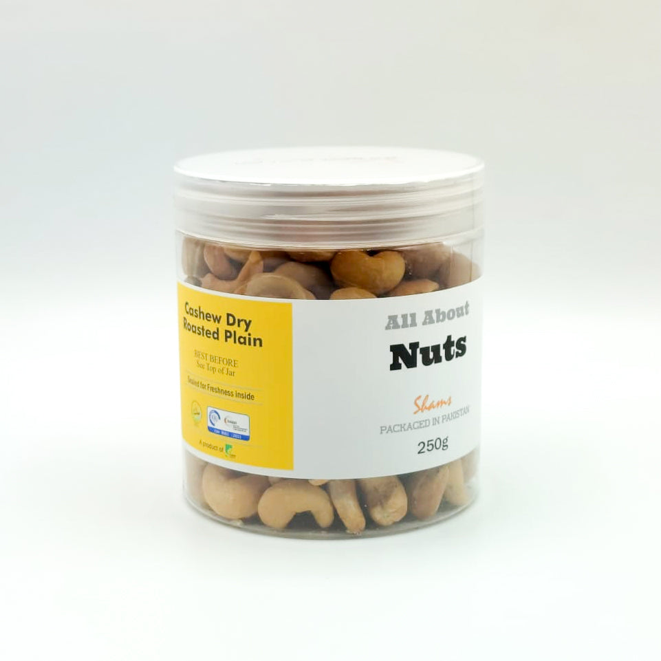 All About Nuts Cashew Dry Roasted Plain 250g - Shams Shopping Centre All About Nuts  