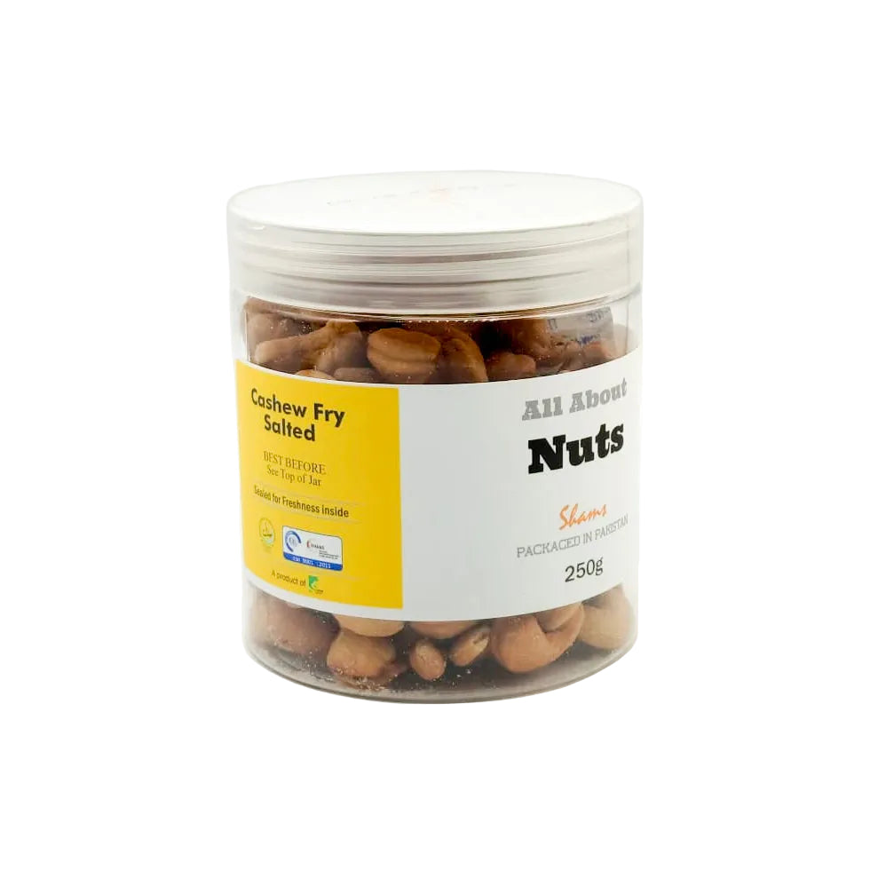All About Nuts Cashew Fry Salted 250g - Shams Shopping Centre All About Nuts  