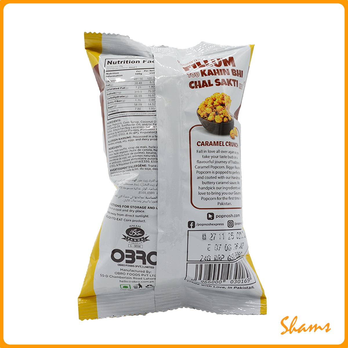 Pop Nosh Caramel Crunch Popcorn 29g