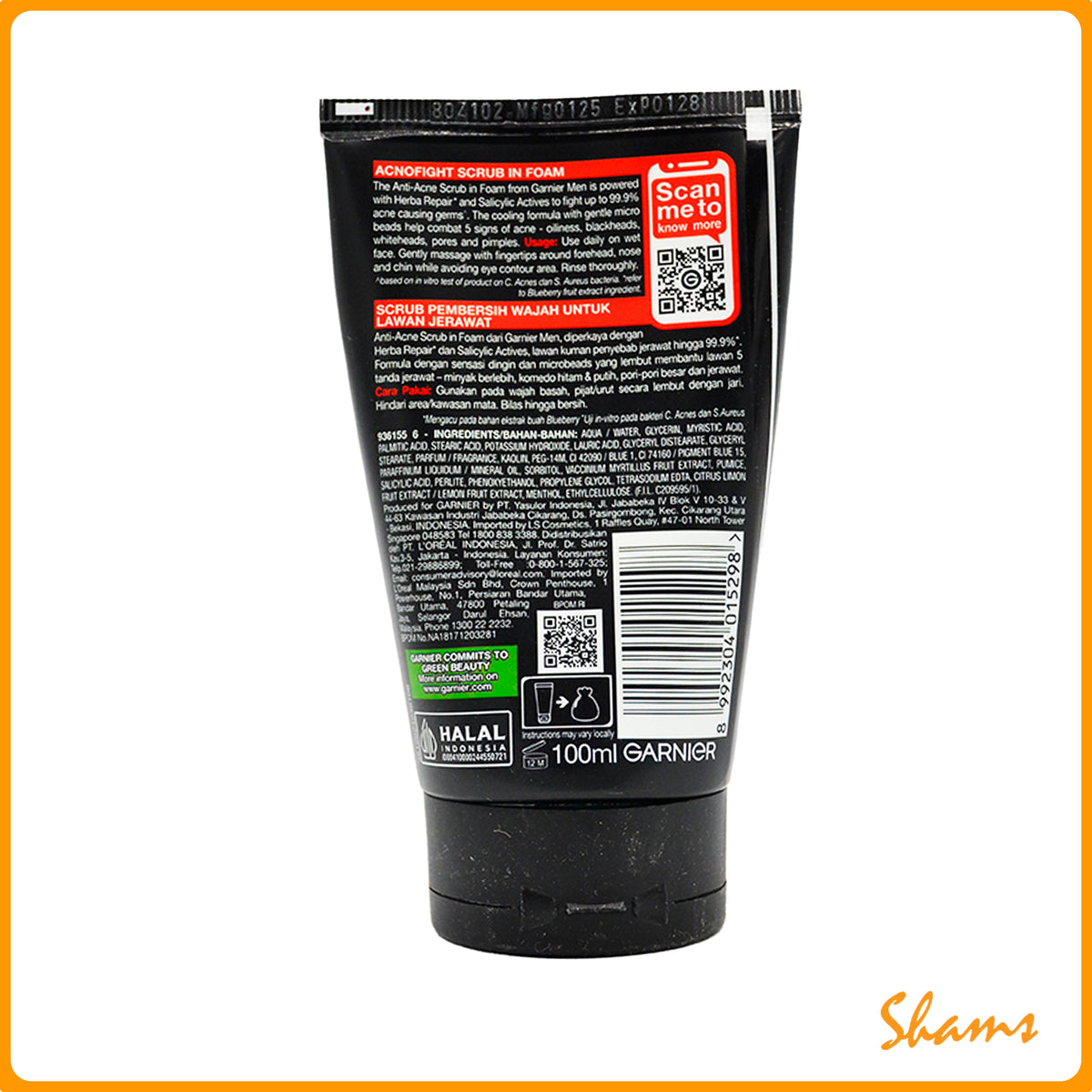 Garnier Men Acno fight Scrun in Foam 100ml