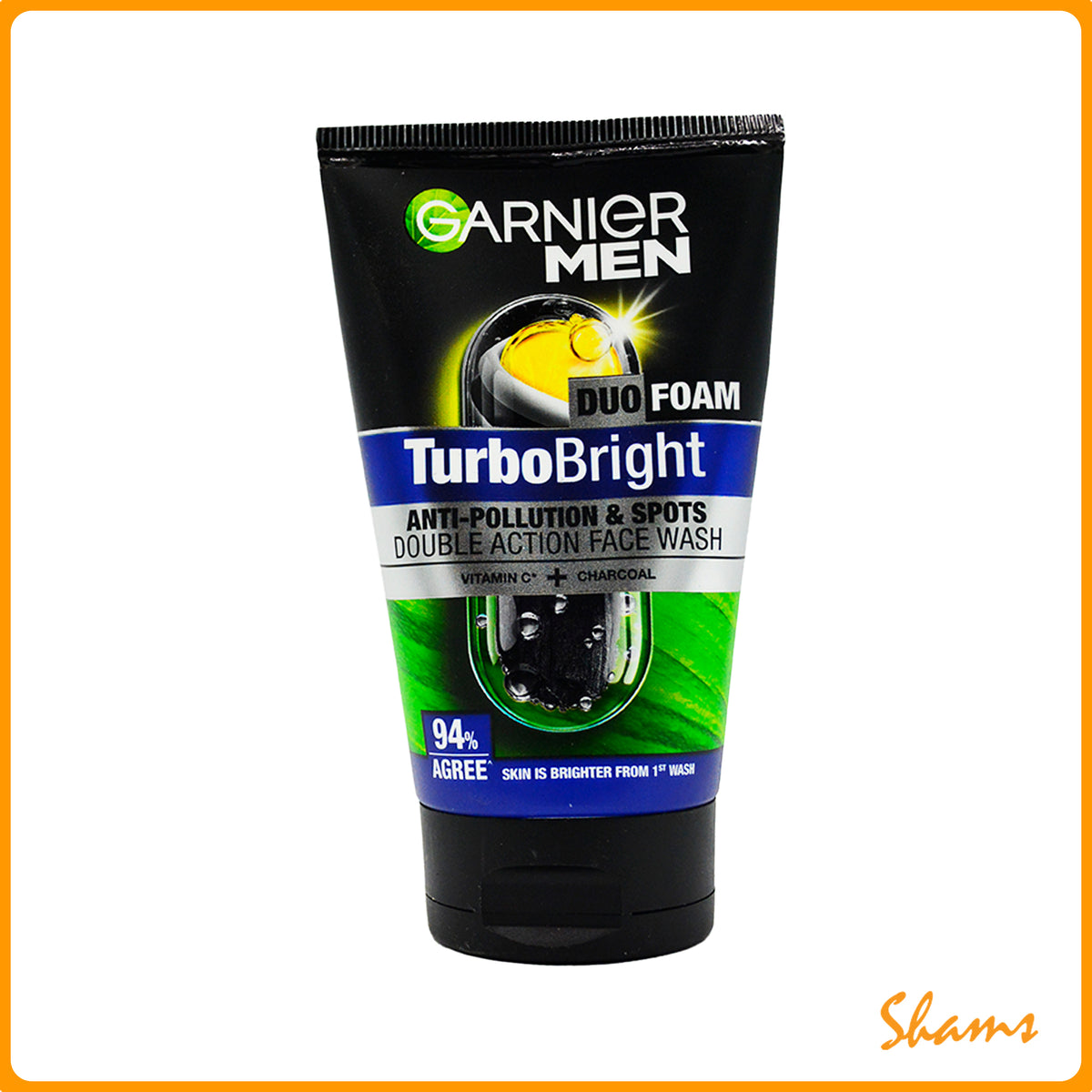 Garnier Men Turbo Light Dual White Face Wash 100ml