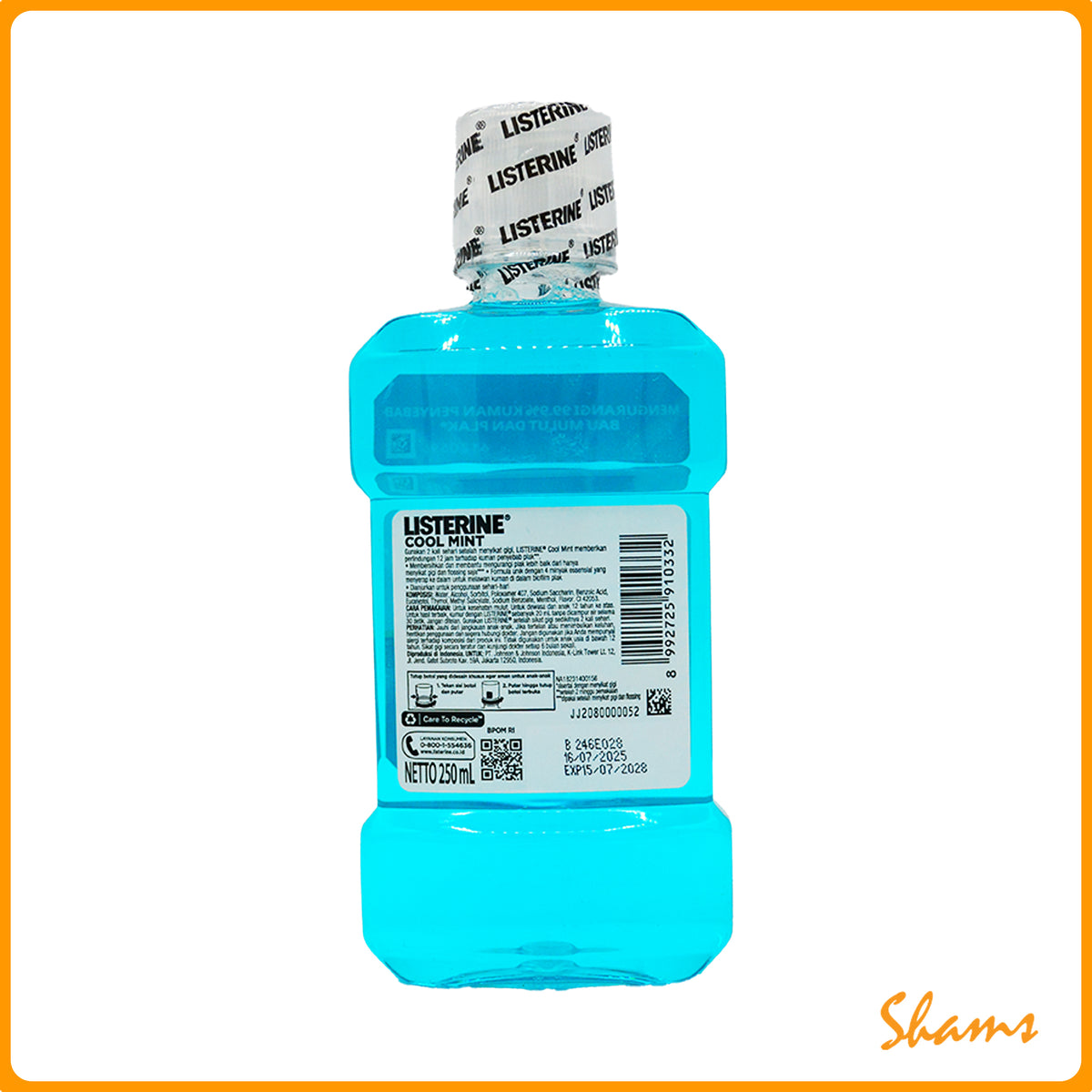 Listerine Cool Mint Mouth Wash 250ml
