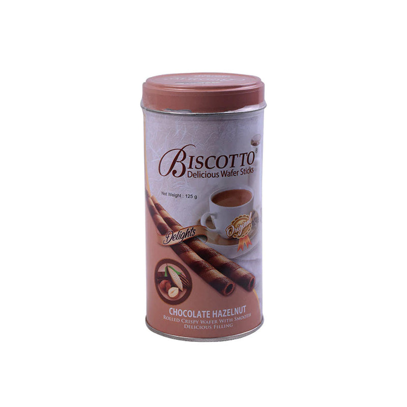 Biscotto Wafer Sticks Chocolate Hazelnut Tin 125g