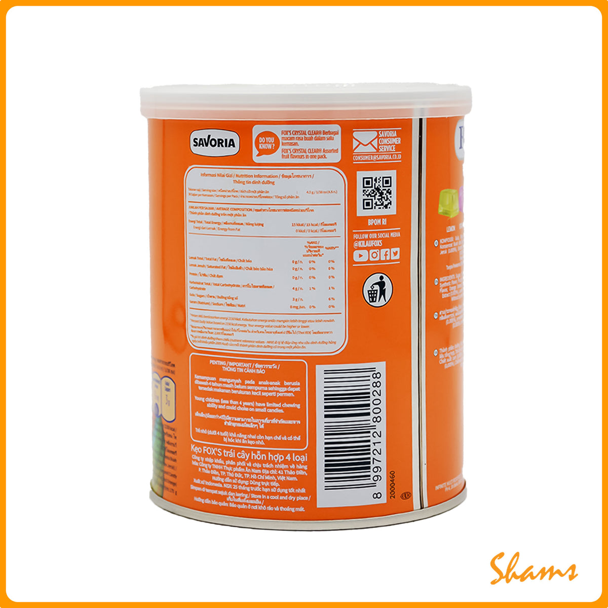 Fox's Fruits Tin 180g
