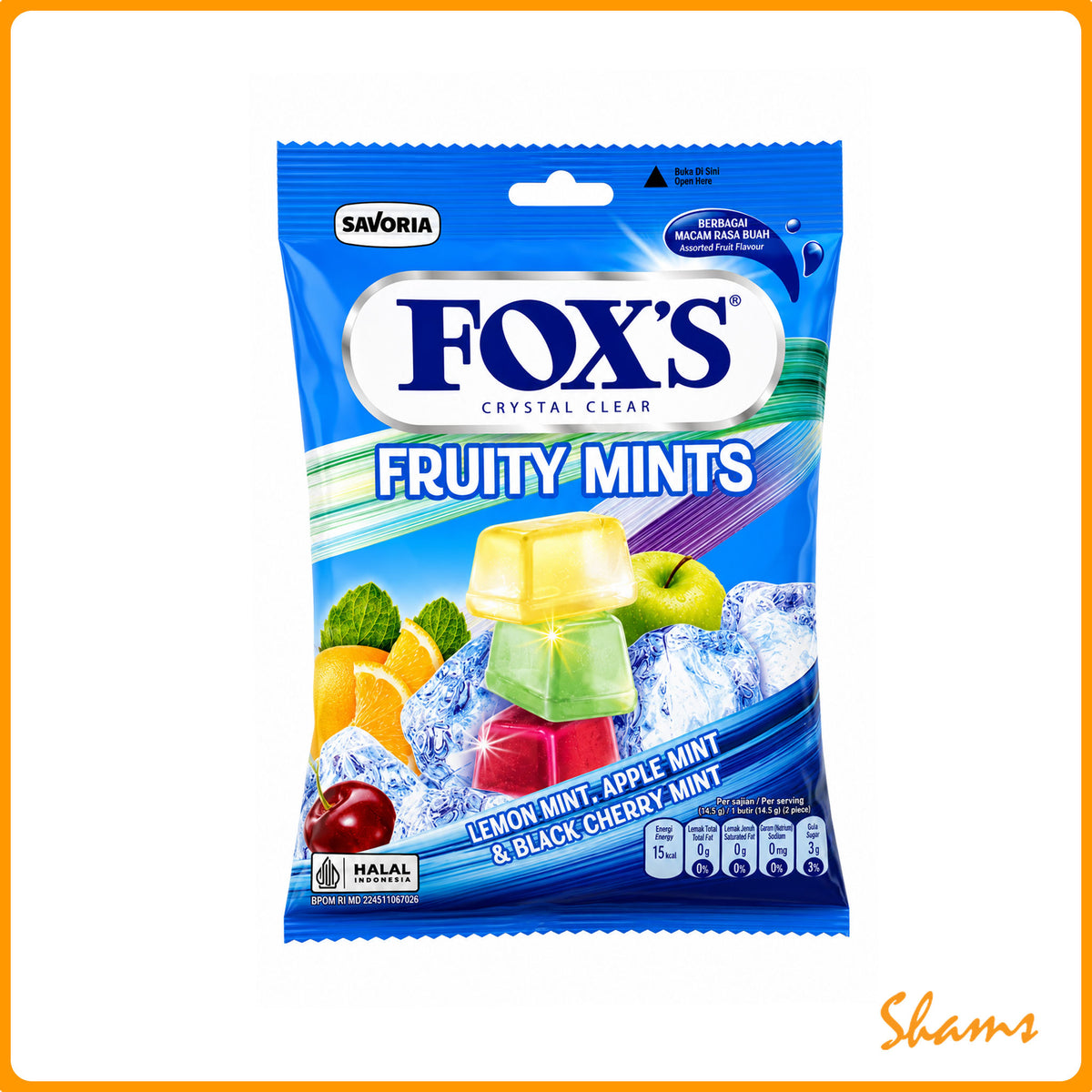 Fox's Crystal Clear Fruity Mints Candy 90g