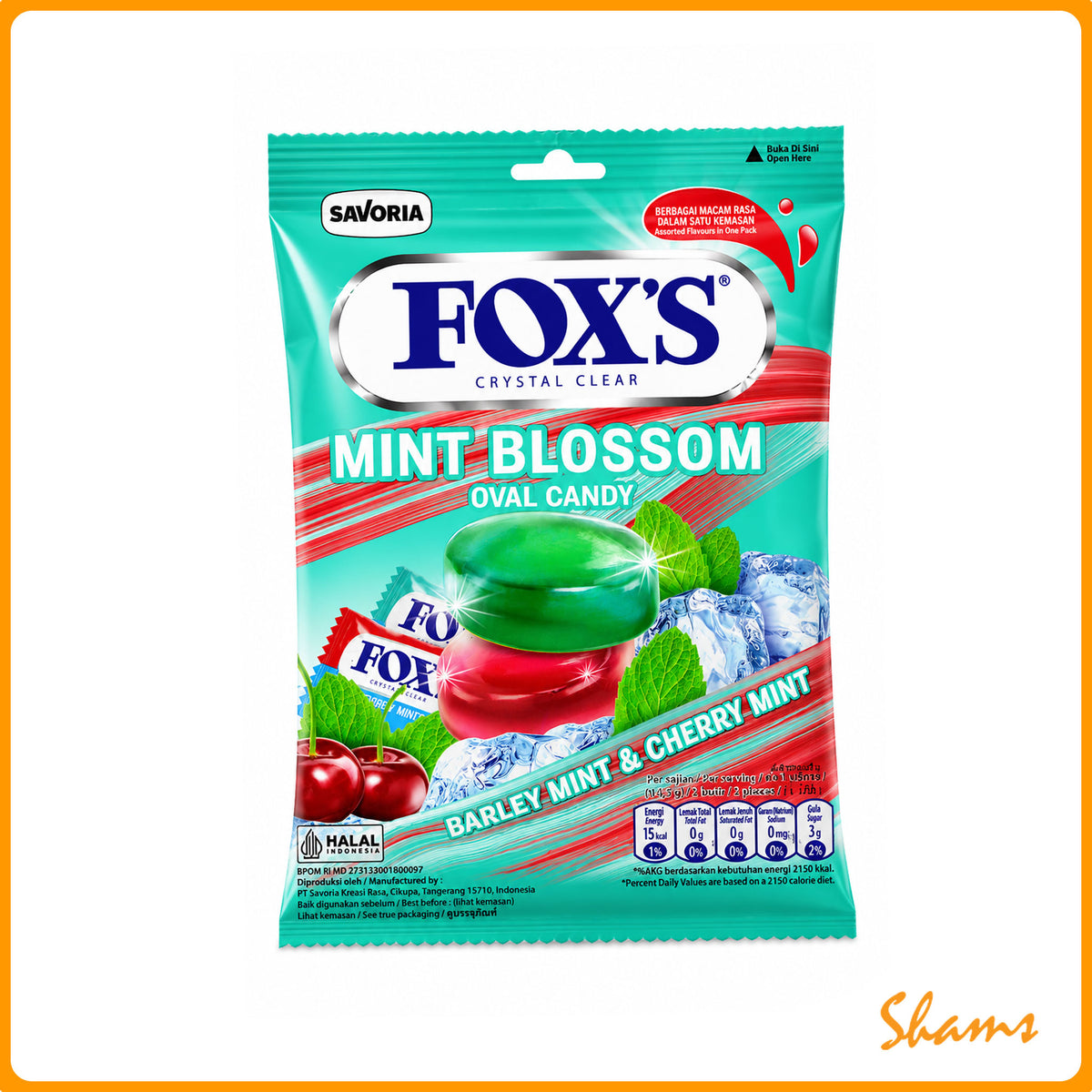 Fox's Mint Blossom Oval Candy 125g