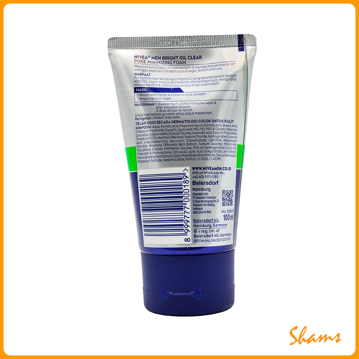 Nivea Men Whitening Facial Foam 100ml