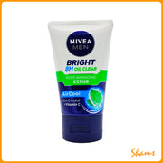Nivea Men Bright Air Cool Oil Clear Facial Scrub 100ml