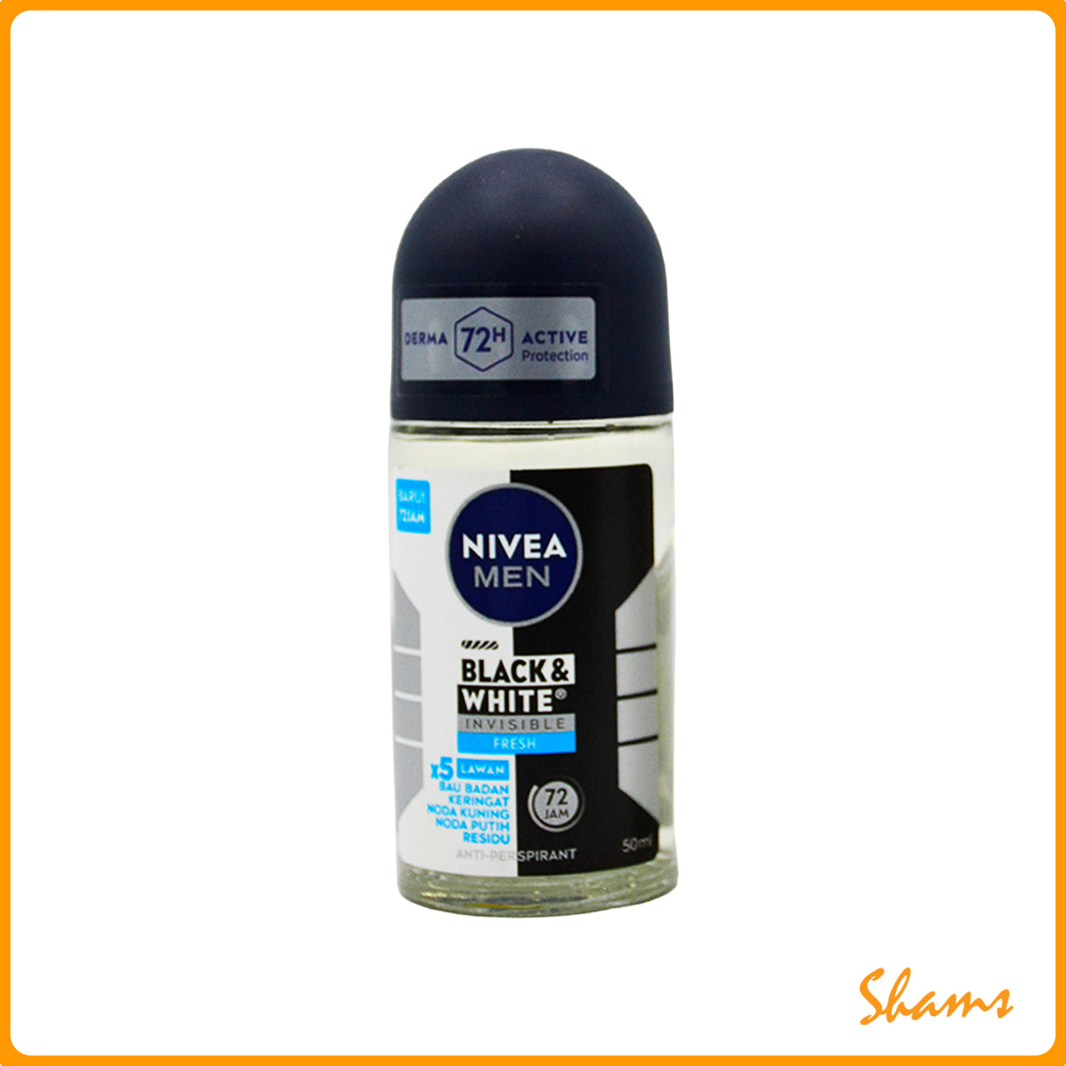 Nivea Men Black & White Invisible Fresh Roll On 50ml