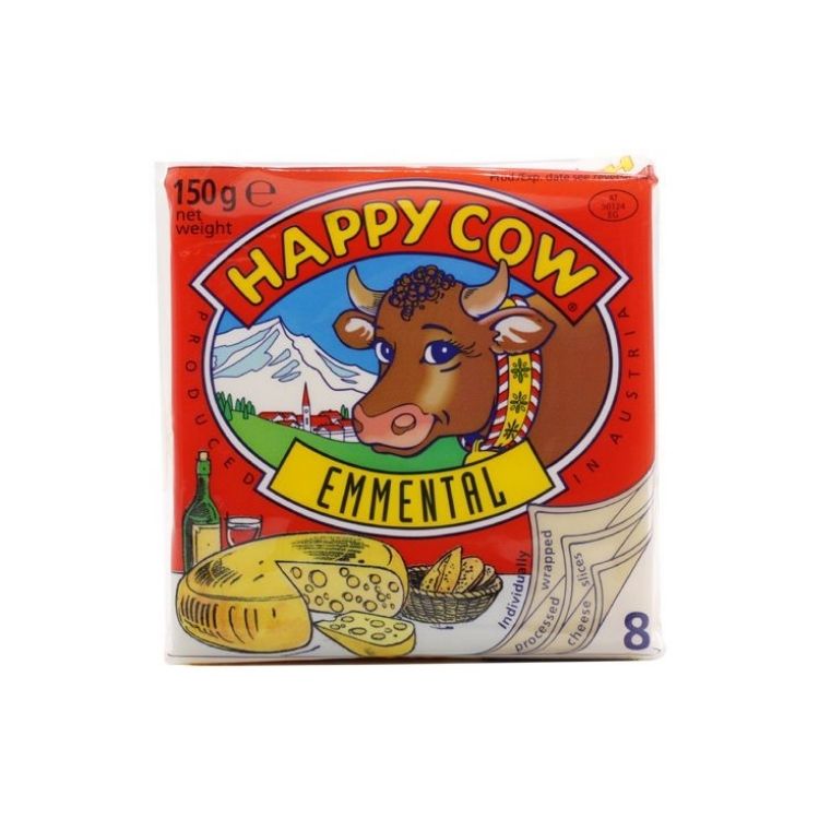 Happy Cow Emmental Cheese Slices 150g