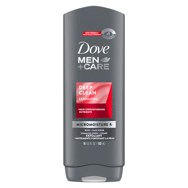 Dove Men +Care Exfoliating Deep Clean Body Wash 532ml - Shams Shopping Centre Dove  