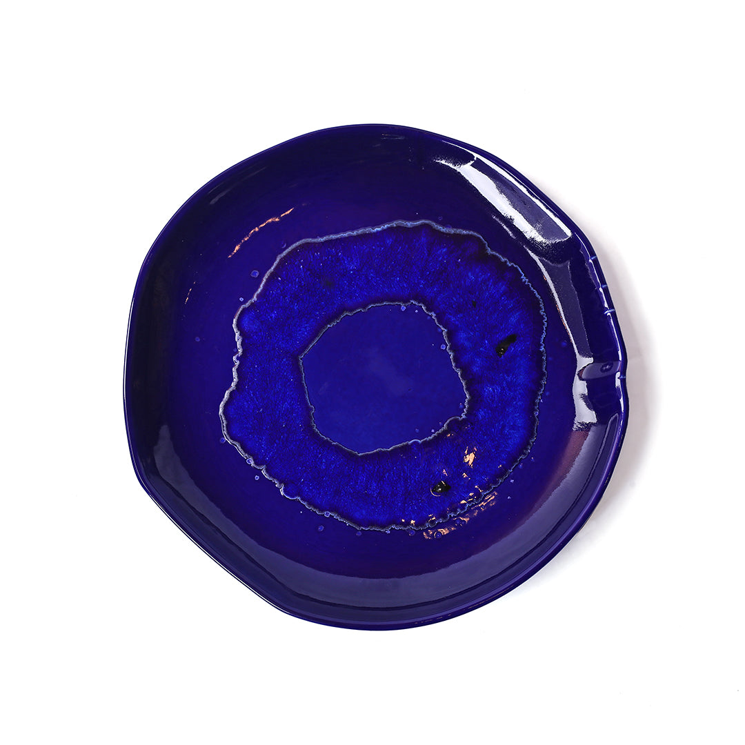 Tableware Dark Blue Splash Platte 15" 00061 - Shams Shopping Centre Tableware  