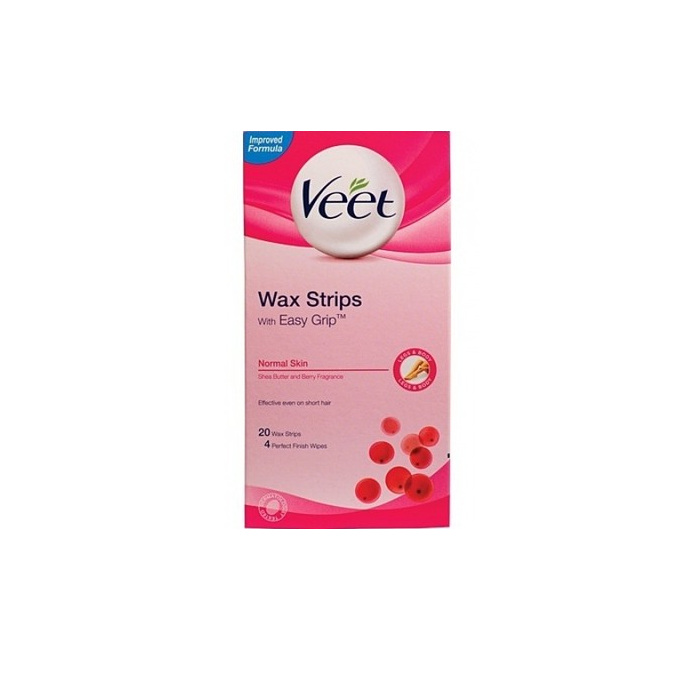 Veet Wax Strips Vitamin E & Shea Butter 20pcs