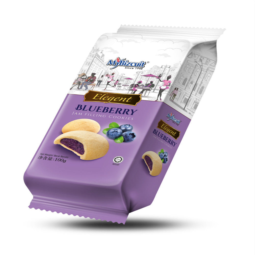 My Bizcuit Blueberry Jam Filling Cookies 100g - Shams Shopping Centre My Bizcuit  