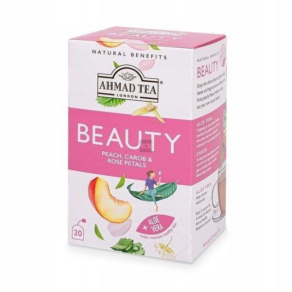 Ahmad Tea Beauty Peach, Carob & Rose Petals 20s