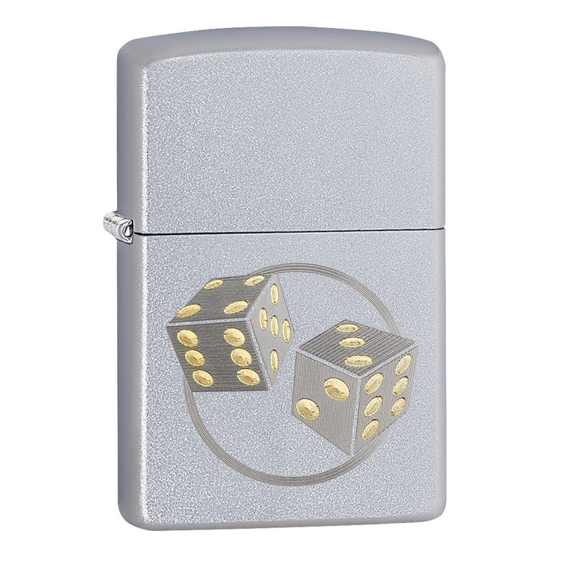 Zippo 205 400037 Reg Satin Chrome Dice