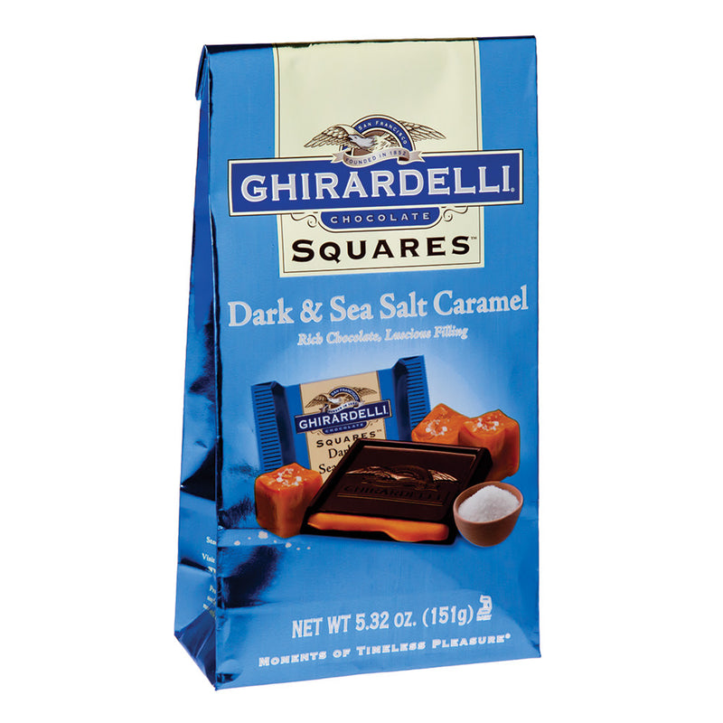 Ghirardelli Square Dark Chocolate Sea Salt Caramel Pouch 151g - Shams Shopping Centre Ghirardelli  