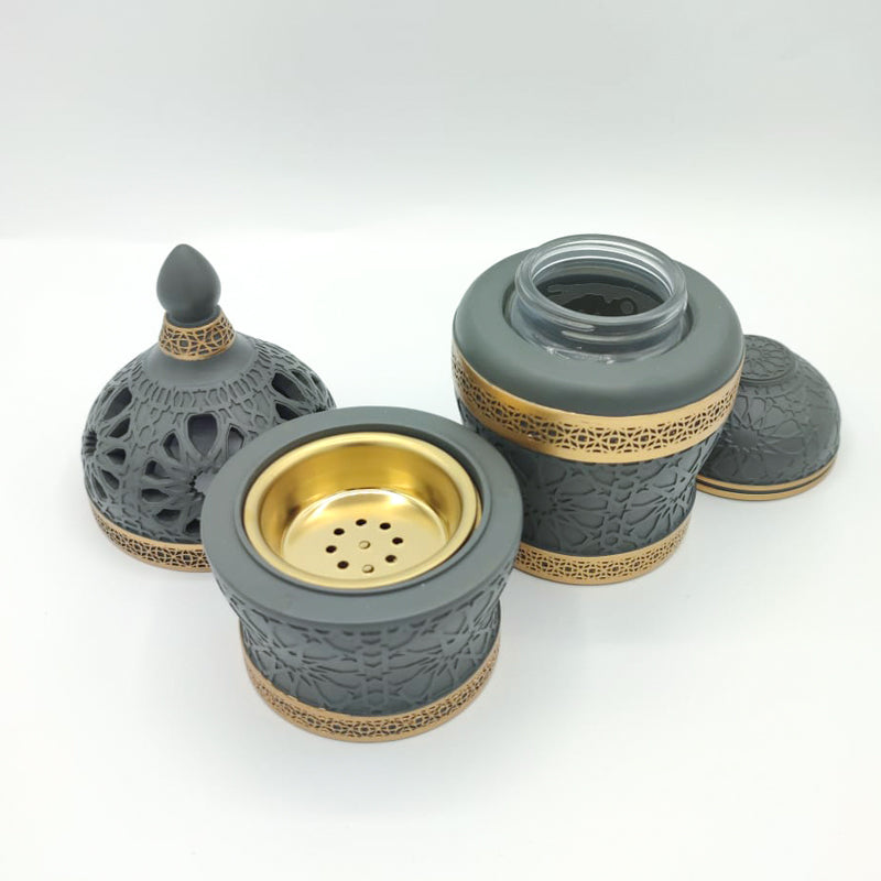 Bakhoor Burner 20955-Stone Grey