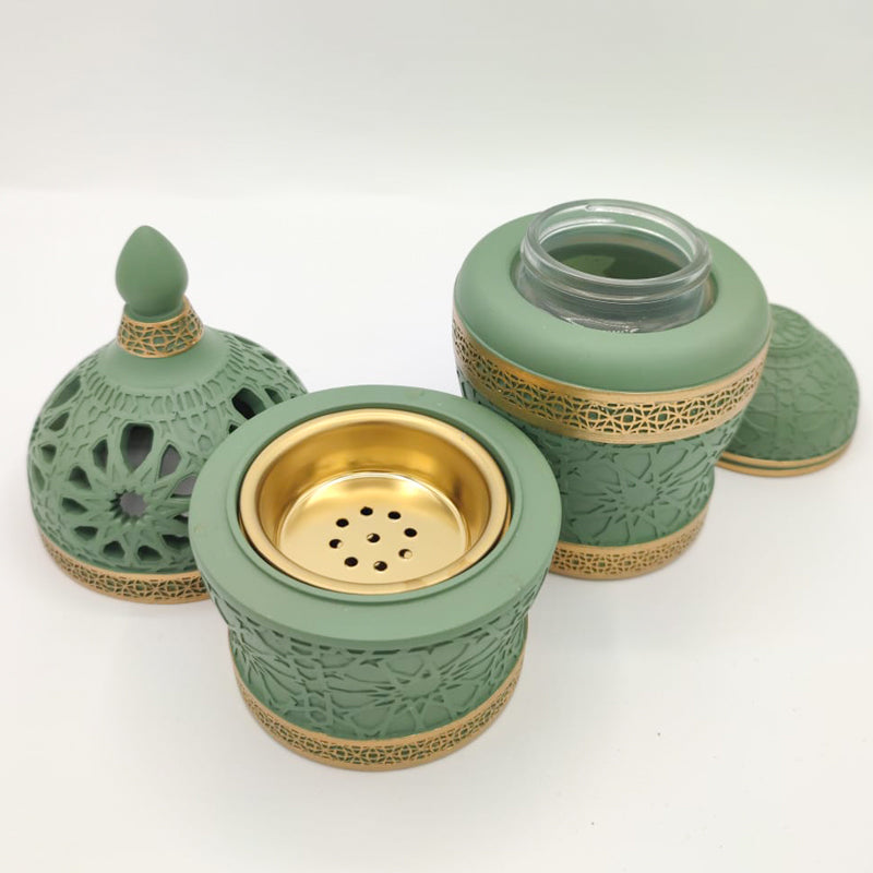 Bakhoor Burner 20955-Wipe Green - Shams Shopping Centre Bakhoor  