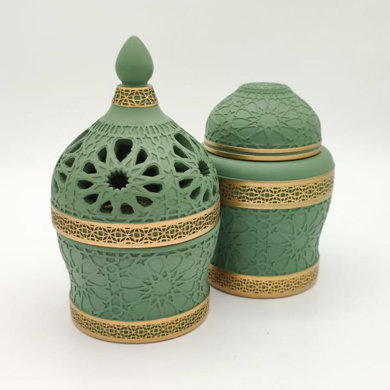 Bakhoor Burner 20955-Wipe Green - Shams Shopping Centre Bakhoor  