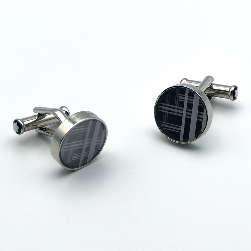 Montblanc Cufflink Round Graphic Stripes (Y)