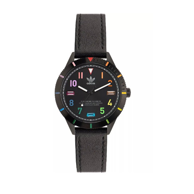 Adidas Stainless Steel Black Eco Leather Watch AOFH222573