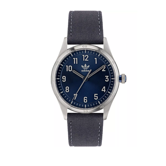 Adidas Stainless Steel Silver Blue Eco-Conscious Watch AOSY23038