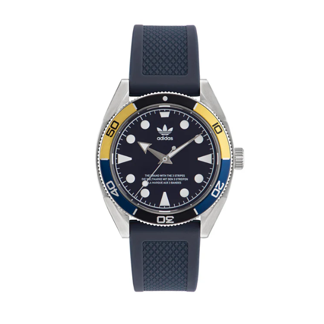 Adidas Stainless Steel Blue Silicone Watch AOFH23006