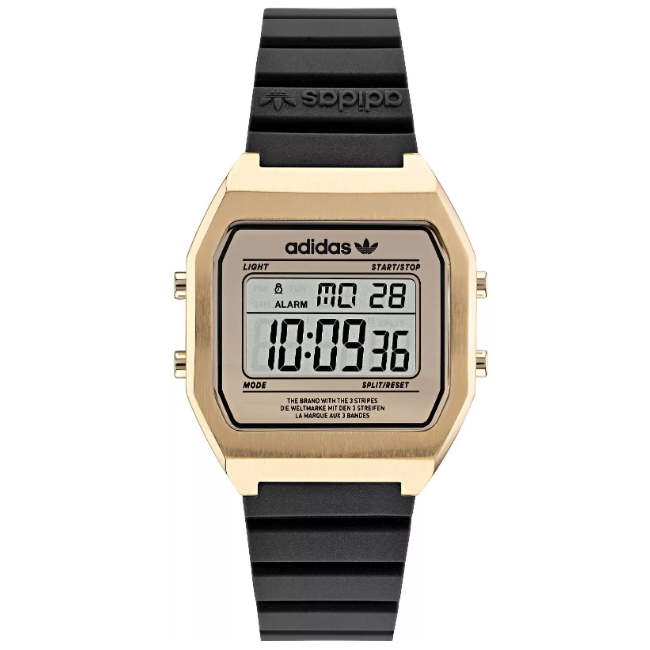 Adidas Stainless Steel Gold Black ResinWatch AOST22075