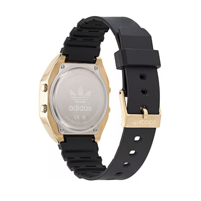 Adidas Stainless Steel Gold Black ResinWatch AOST22075