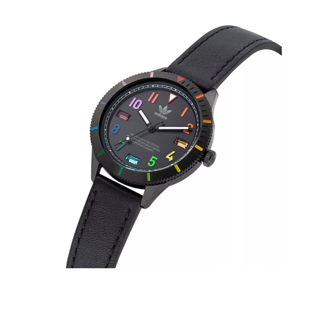Adidas Stainless Steel Black Eco Leather Watch AOFH222573