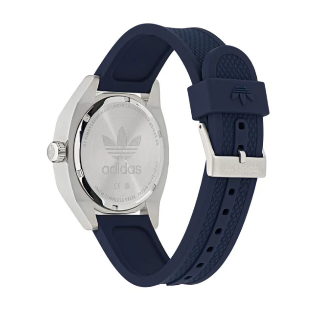 Adidas Stainless Steel Blue Silicone Watch AOFH23006