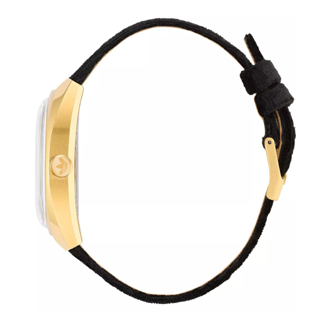 Adidas Stainless Steel Gold-Tone Black Fabric Watch AOFH222513