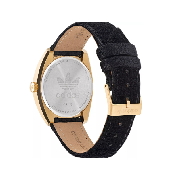 Adidas Stainless Steel Gold-Tone Black Fabric Watch AOFH222513