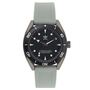 Adidas Stainless Steel Gunmetal Grey/Green Silicone Watch AOFH22001