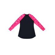 Aguila Swim Top Aqua Drift Black Swim Shirt