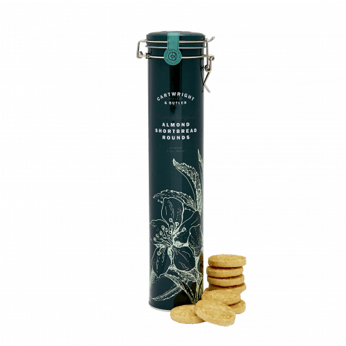 Cartwright & Butler Almond Shortbread In Tall Tin 300g - Shams Shopping Centre Cartwright & Butler  