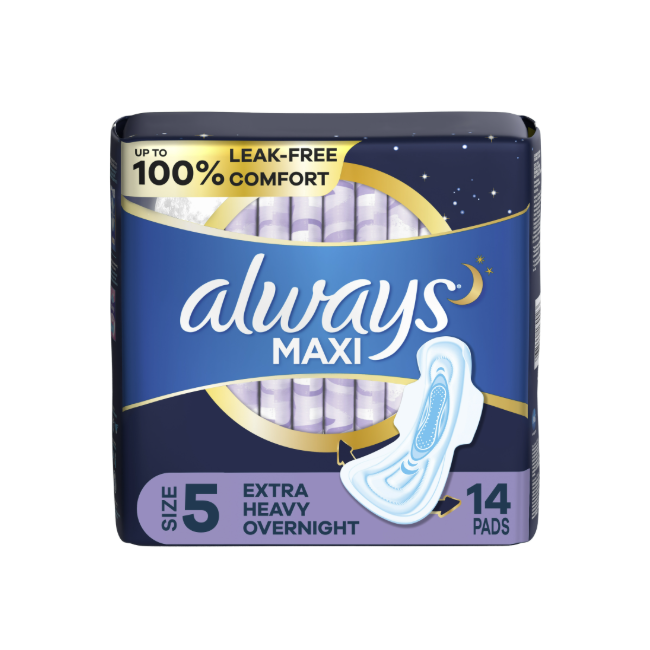 Always Maxi Size 5-14Pads Extra Heavy Overnight