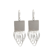 AMNA Cutout Square with Hanging Loops Jewelry ASJ-E73