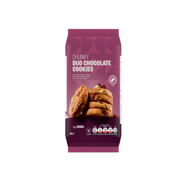 Asda Chunky Duo Chocolate Cookies 180g