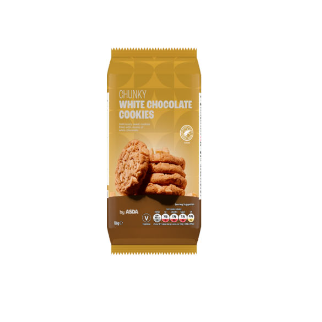 Asda Chunky White Chocolate Cookies 180g