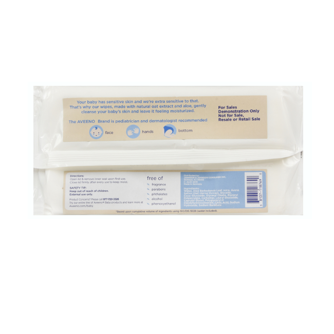 Aveeno Baby Sensitive 64 Wipes