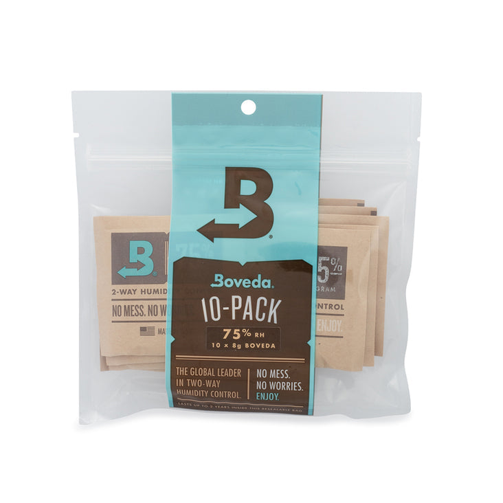 BOVEDA 75% (8 GRAMS) PACK OF 10 (USE FOR 5 CIGARS)