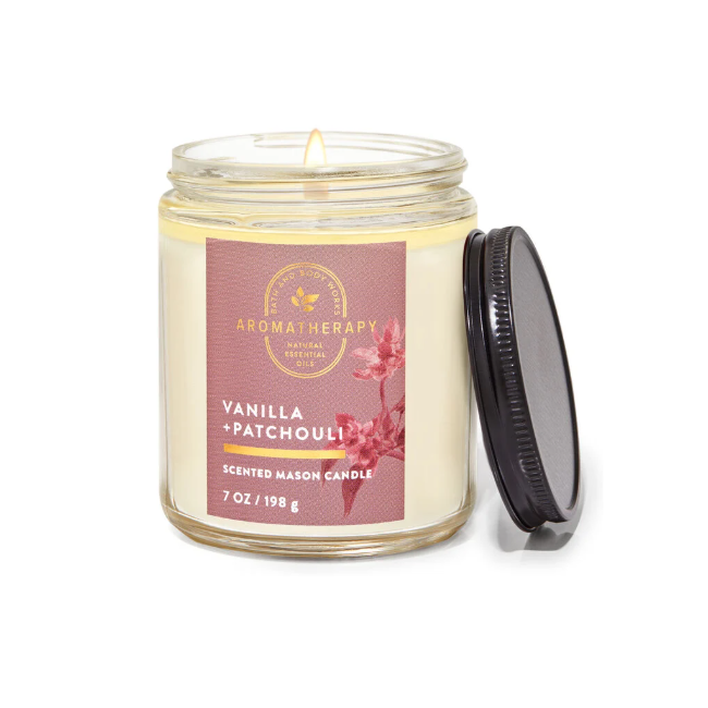 BBW Aromatherapy Vanilla Patchouli 1 Wick Scented Candle 198g