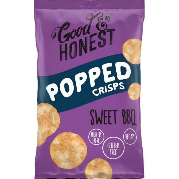 Good & Honest Sweet BBQ Popped Crisps 75g