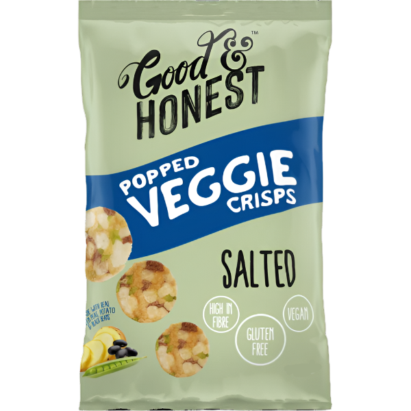 Good & Honest Salted Popped Veggie Crisps 75g